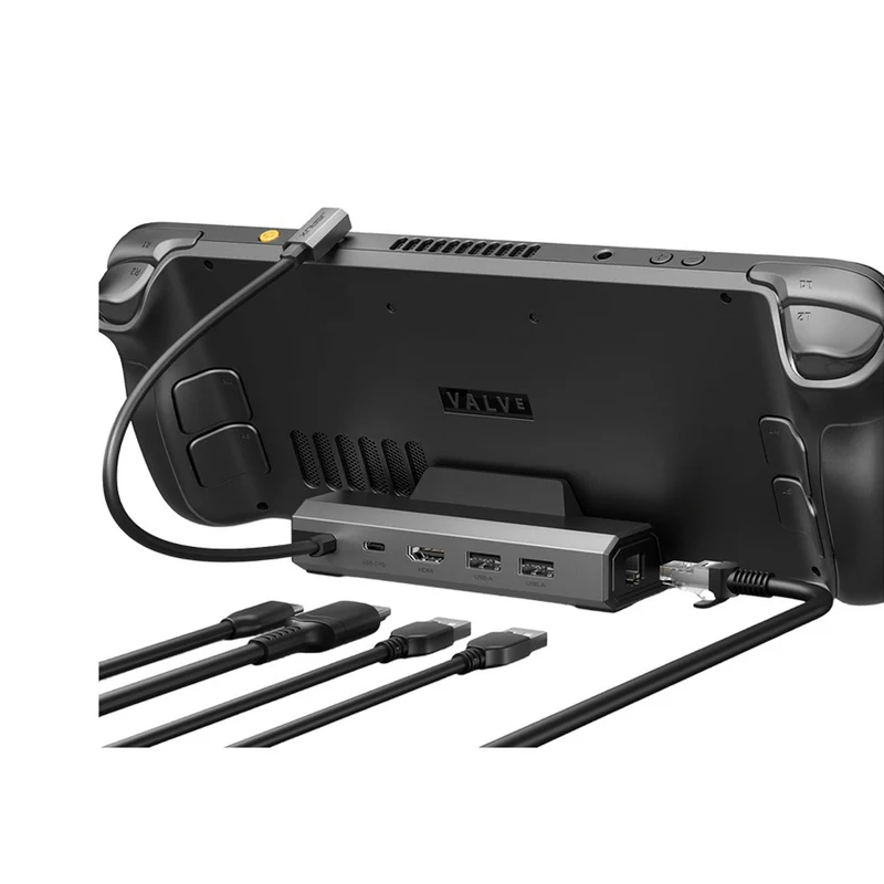 JSAUX USB-C 5-in-1 Docking Station for Steam Deck/ Steam Deck OLED/ ROG Ally/ ROG Ally X / Legion Go/ Legion Go 2/ Legion Go S (Grey) (HB0602S)