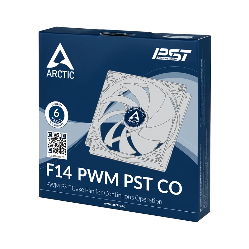 Arctic F14 PWM PST CO 140mm PWM Fan with Cable Splitter for Continuous Operation (Black) (ACFAN00080A)