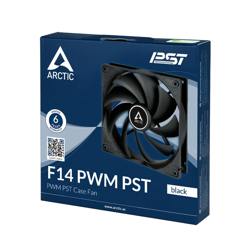Arctic F14 PWM PST 140mm PWM Value Pack Fan (Black) (ACFRE00105A)