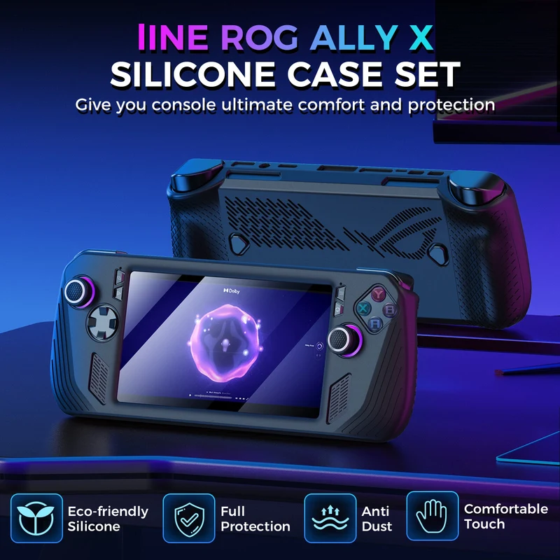 IINE Silicone Case Set for ROG Ally X (Black) (L1043)