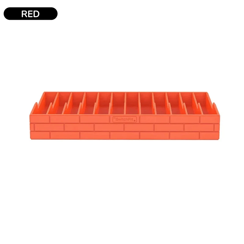 IINE Game Card Storage Rack for Nintendo Switch (Red, White)