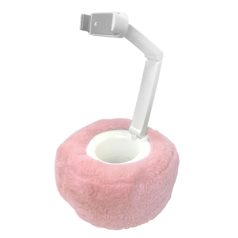 Ledetech LD-BZ02 Plush Pillow Double-Section Clip for Phone Holder (Pink)
