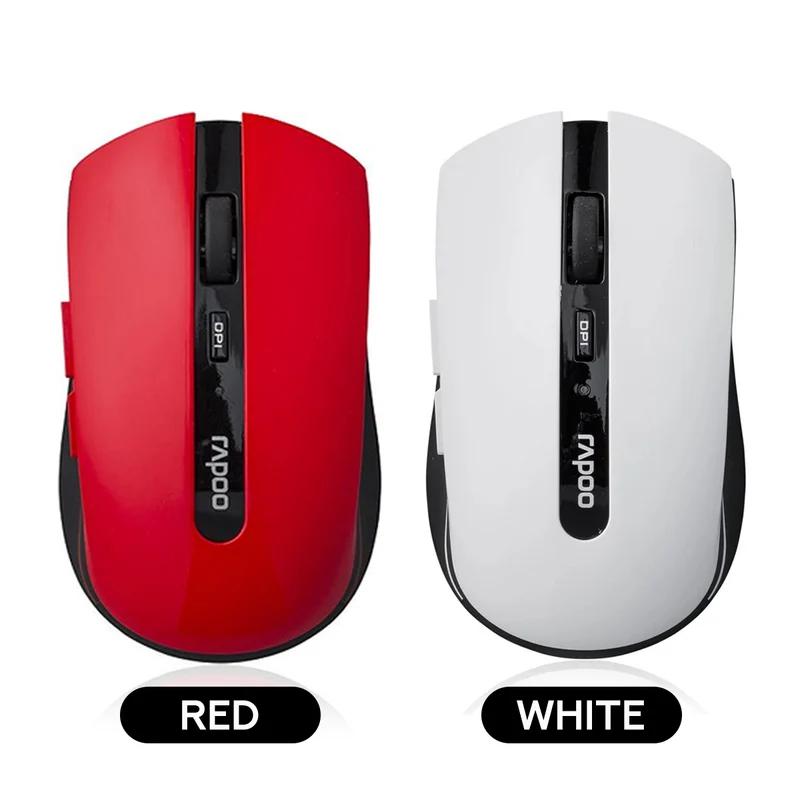 Rapoo 7200P Wireless Optical Mouse (Red, White)