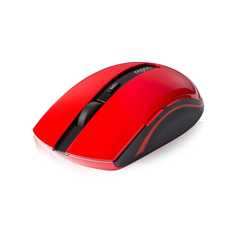 Rapoo 7200P Wireless Optical Mouse (Red, White)