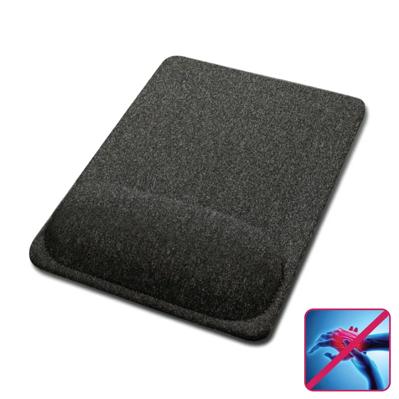 ApaxQ MP-008C Ergonomic Cushion Mouse Pad with Wrist Rest (Dark Gray)