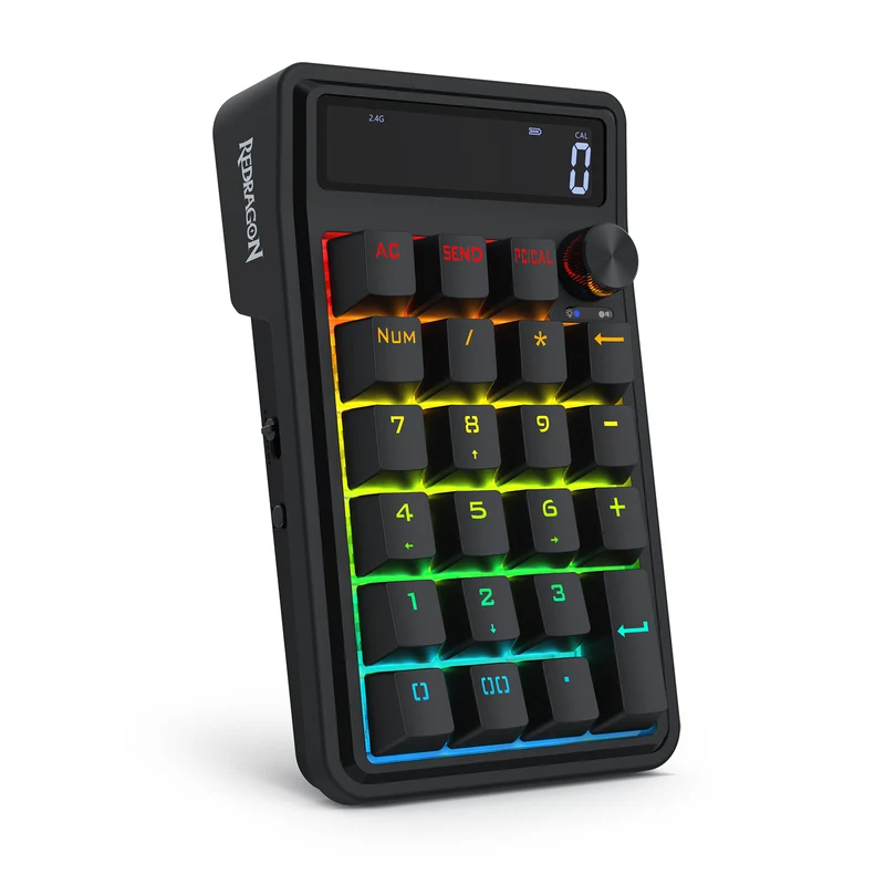 Redragon Cove Wireless K733 RGB Hot-Swappable Gasket Mounted Digital Mechanical Numpad (RPC Linear Switch)