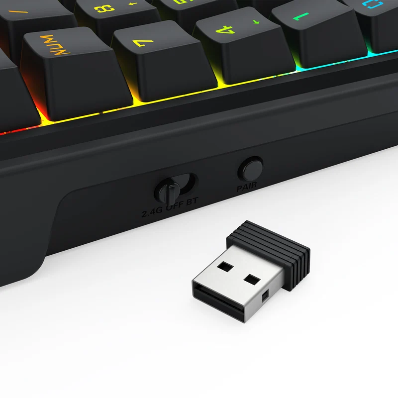 Redragon Cove Wireless K733 RGB Hot-Swappable Gasket Mounted Digital Mechanical Numpad (RPC Linear Switch)