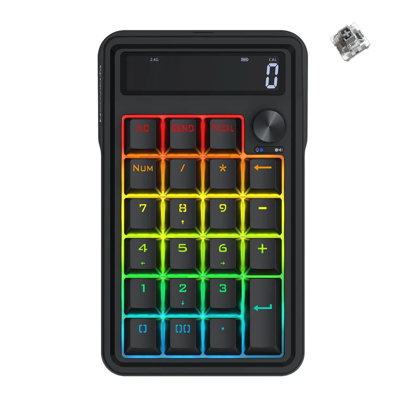 Redragon Cove Wireless K733 RGB Hot-Swappable Gasket Mounted Digital Mechanical Numpad (RPC Linear Switch)