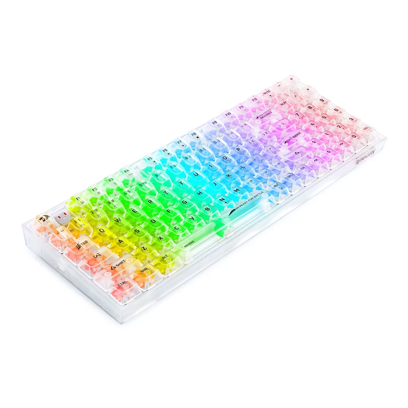 Redragon Irelia Pro K658 RGB Tri-Mode 94-Key Hot-Swappable Wireless Mechanical Keyboard (Transparent White)