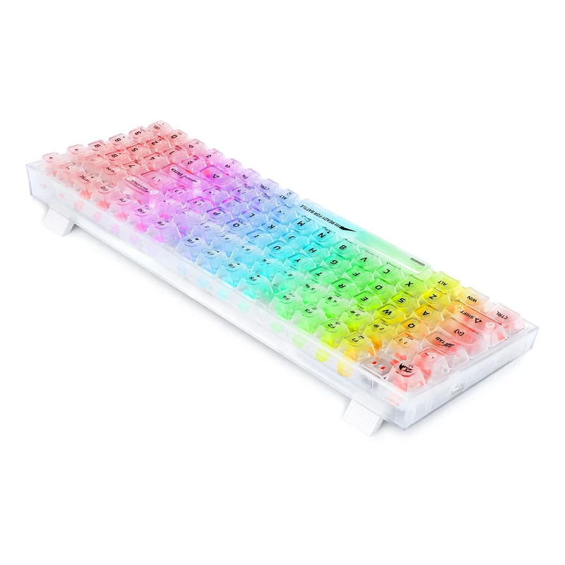 Redragon Irelia Pro K658 RGB Tri-Mode 94-Key Hot-Swappable Wireless Mechanical Keyboard (Transparent White)