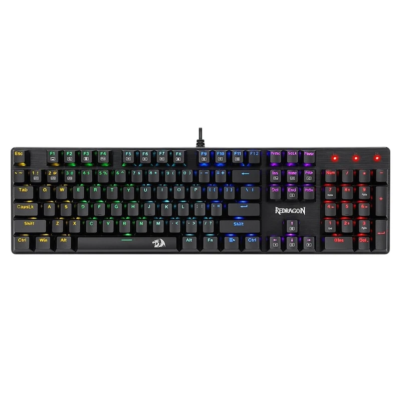 Redragon Sindri K671 RGB Hot-Swappable Full Sized Wired Mechanical Gaming Keyboard (Dust-Proof Red Switch) (Black)