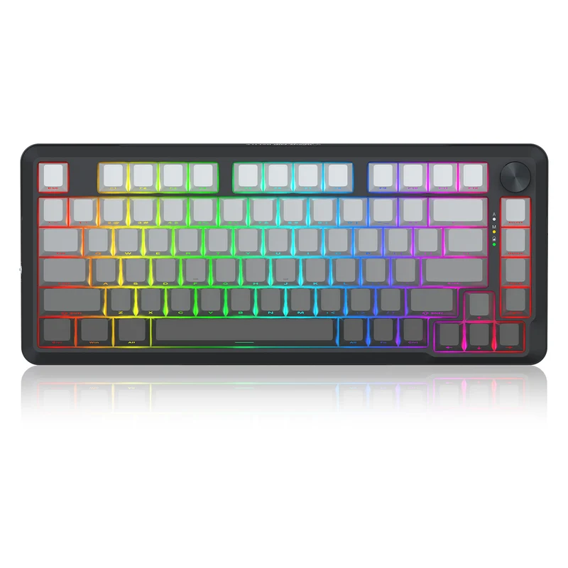 Redragon Cyrus Pro K681SP RGB Wireless 75% Hot-Swappable Gasket Mechanical Keyboard with Knob (RPC Linear Switch) (Gradient Grey)