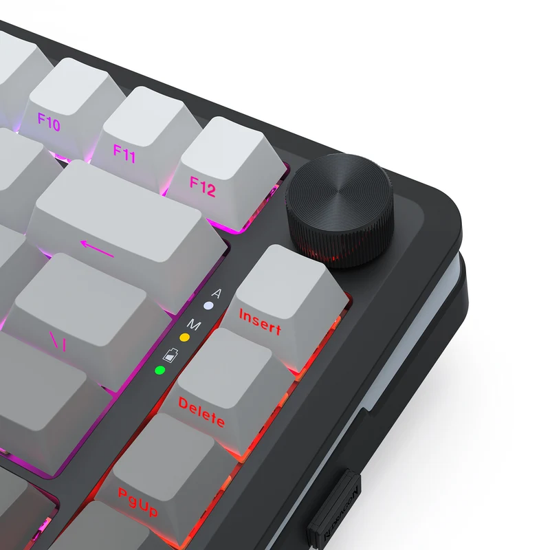 Redragon Cyrus Pro K681SP RGB Wireless 75% Hot-Swappable Gasket Mechanical Keyboard with Knob (RPC Linear Switch) (Gradient Grey)