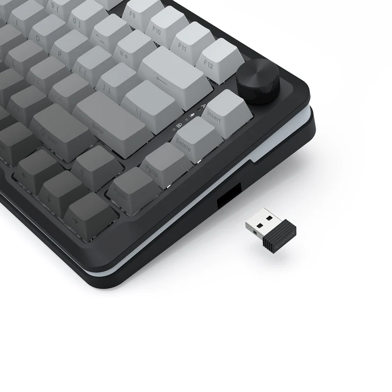 Redragon Cyrus Pro K681SP RGB Wireless 75% Hot-Swappable Gasket Mechanical Keyboard with Knob (RPC Linear Switch) (Gradient Grey)
