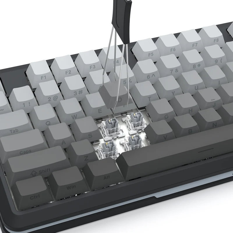 Redragon Cyrus Pro K681SP RGB Wireless 75% Hot-Swappable Gasket Mechanical Keyboard with Knob (RPC Linear Switch) (Gradient Grey)