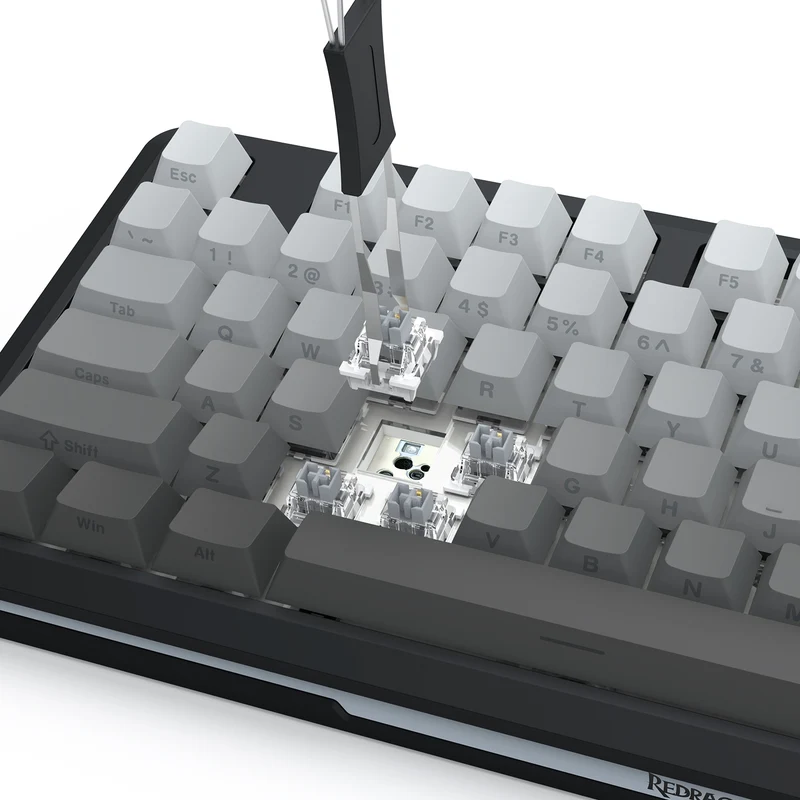 Redragon Cyrus Pro K681SP RGB Wireless 75% Hot-Swappable Gasket Mechanical Keyboard with Knob (RPC Linear Switch) (Gradient Grey)