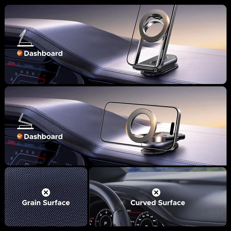 Ugreen Dashboard Magnetic Car Phone Mount (Black) (LP924/65186)