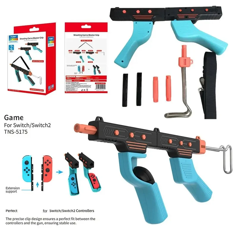 Dobe Shooting Game Blaster Grip for Nintendo Switch / Nintendo Switch 2 / Nintendo Switch OLED TNS-5175