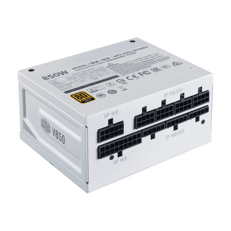 Cooler Master V850 SFX Gold Full-Modular 80+ Gold Certified SFX Power Supply (White)