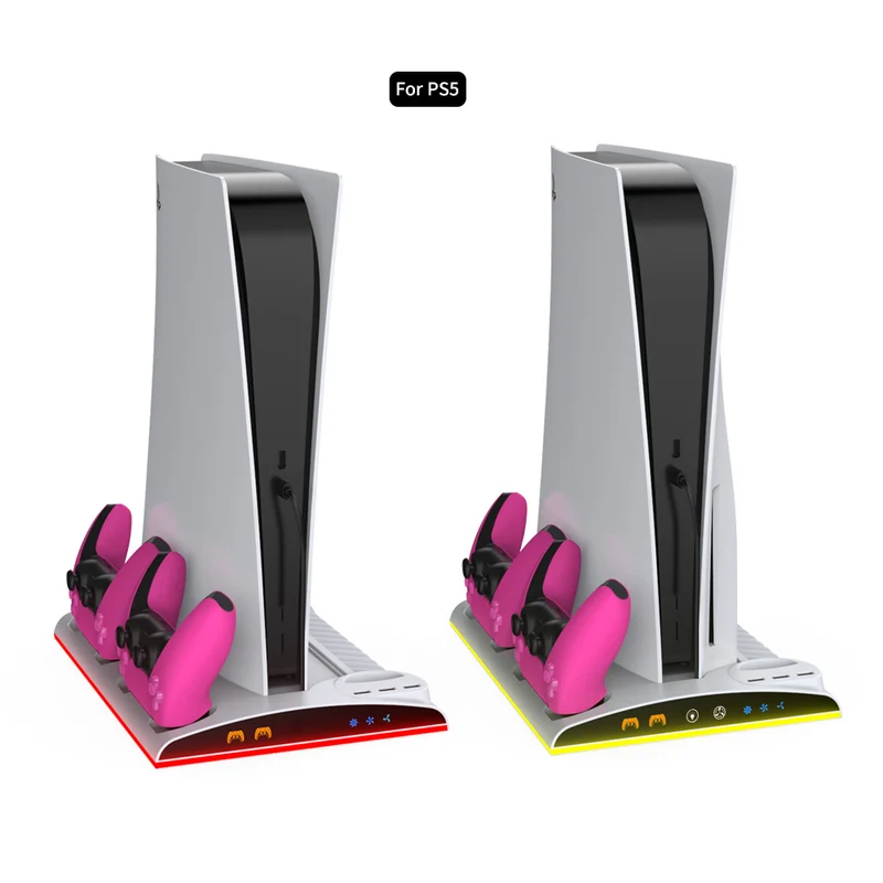 Dobe Multifunctional Cooling & Charging Stand For PS5 / PS5 Slim / PS5 Pro (White) TP5-3570D