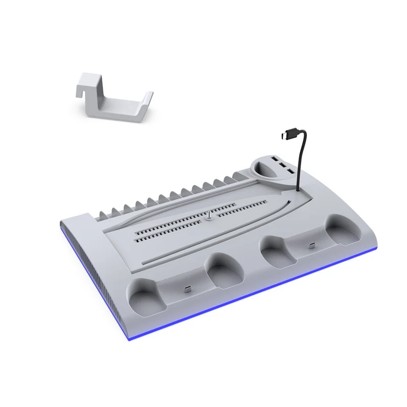Dobe Multifunctional Cooling & Charging Stand For PS5 / PS5 Slim / PS5 Pro (White) TP5-3570D