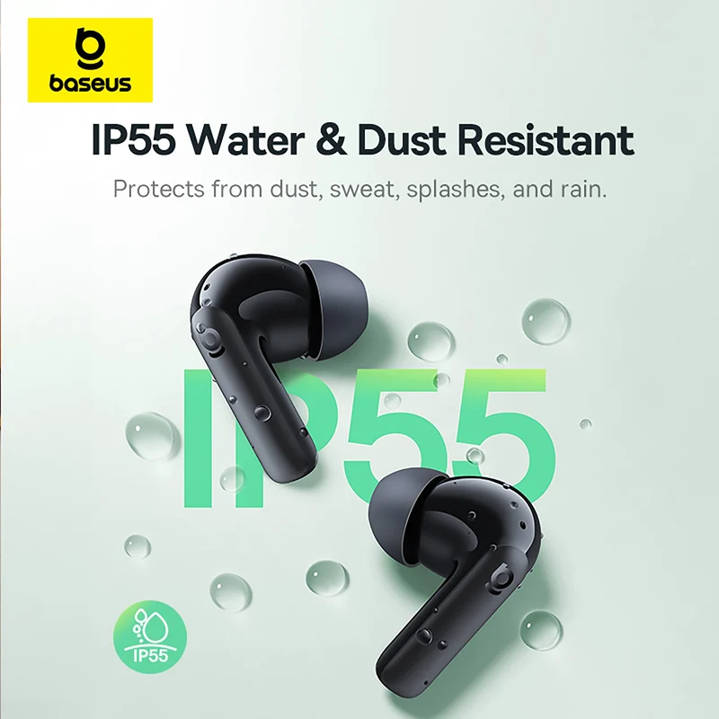 Baseus Bass BP1 NC Noise-Cancelling Earbuds (Cosmic Black, Moon White, Galaxy Blue, Baby Pink) (A0010704, A0010705, A0010706, A0010707)