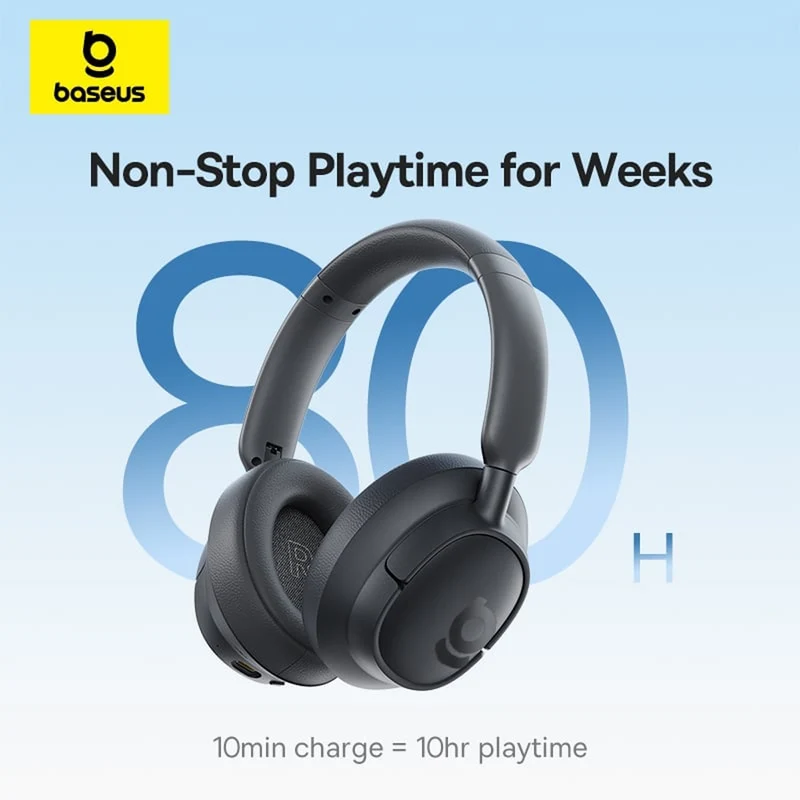 Baseus Bass BH1 Wireless Headphones (Space Grey) (A0203A08)