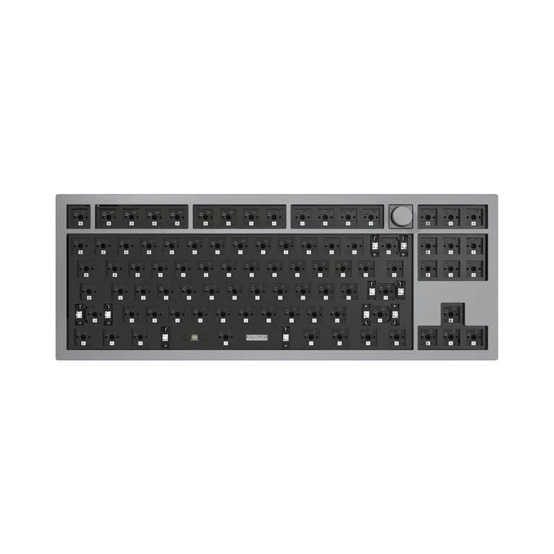 Keychron Q3 QMK Custom Mechanical Barebone Knob Wired Keyboard (Silver Grey) (Q3B2)