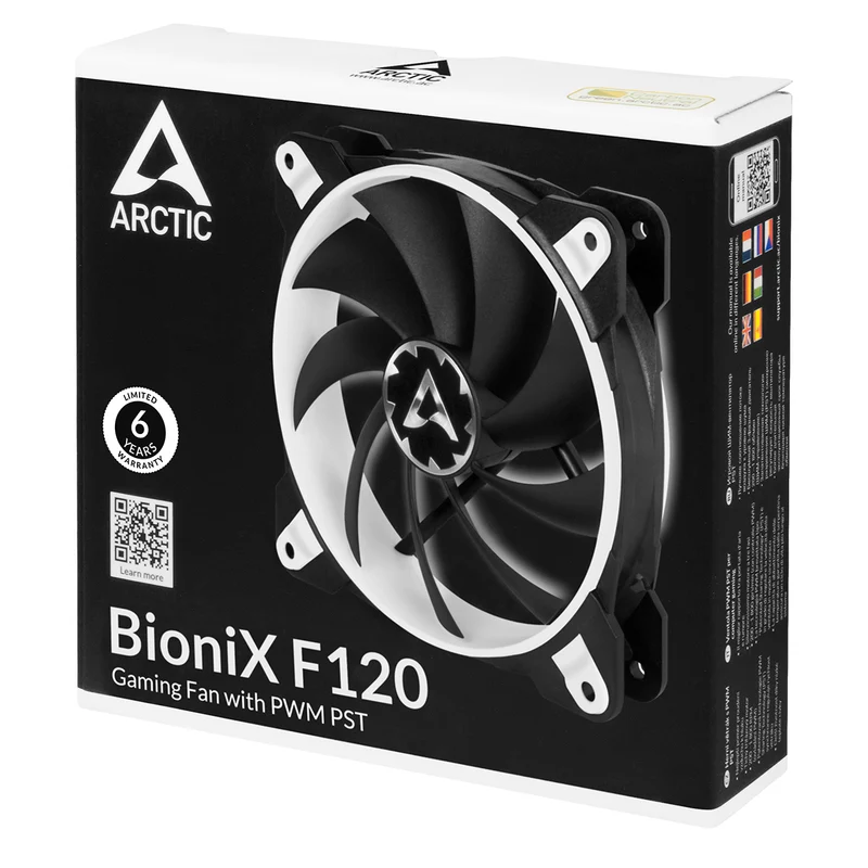 Arctic BioniX F120 120mm PWM Fan with Cable Splitter (Black/White) (ACFAN00093A)