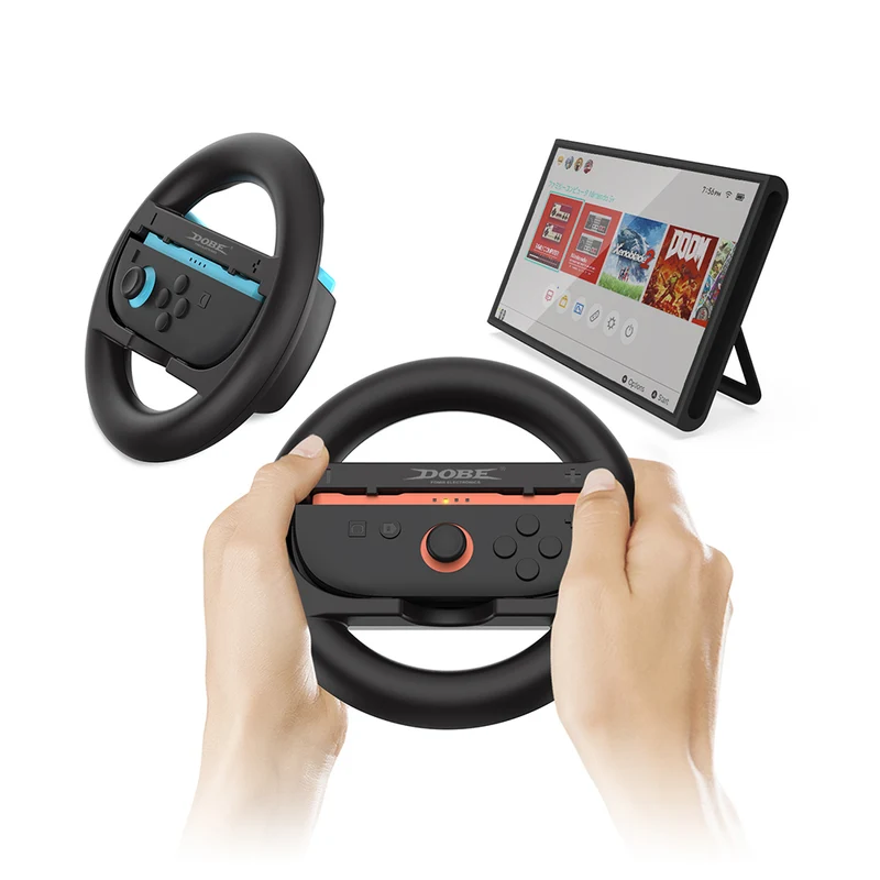 Dobe Controller Steering Wheel Circle Grip for Nintendo Switch 2 Joy-Pad (Black) TNS-3196