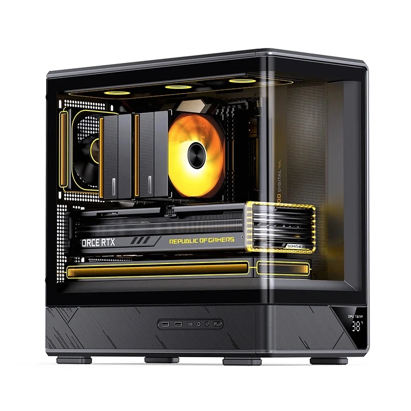 Jonsbo D200 M-ATX Computer Case (Black, White)