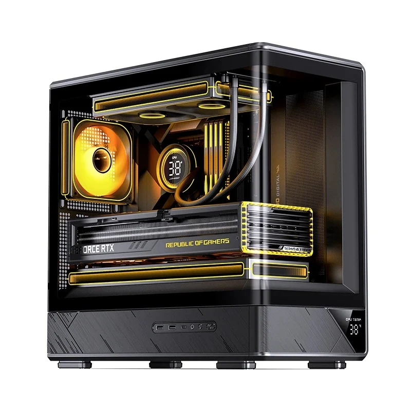 Jonsbo D200 M-ATX Computer Case (Black, White)