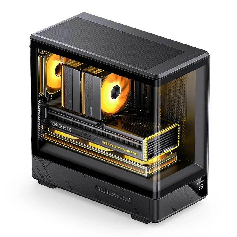 Jonsbo D200 M-ATX Computer Case (Black, White)