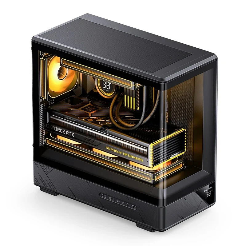 Jonsbo D200 M-ATX Computer Case (Black, White)