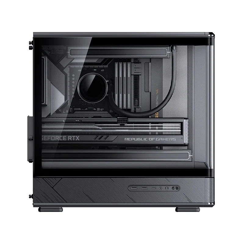 Jonsbo D200 M-ATX Computer Case (Black, White)
