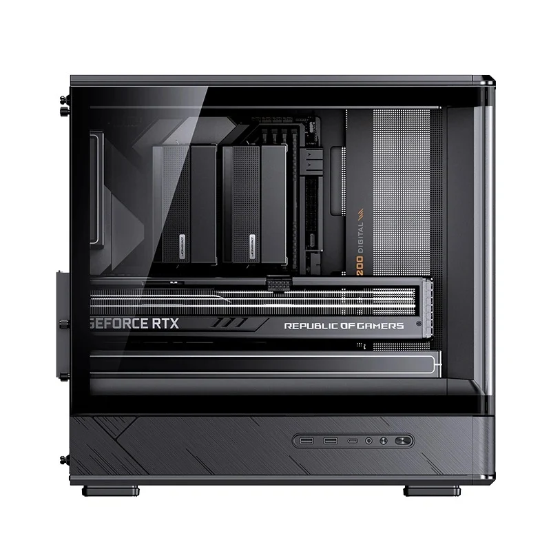Jonsbo D200 M-ATX Computer Case (Black, White)