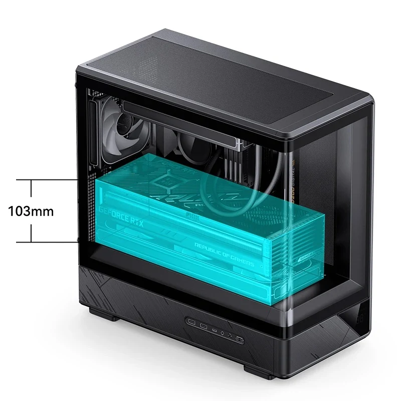 Jonsbo D200 M-ATX Computer Case (Black, White)