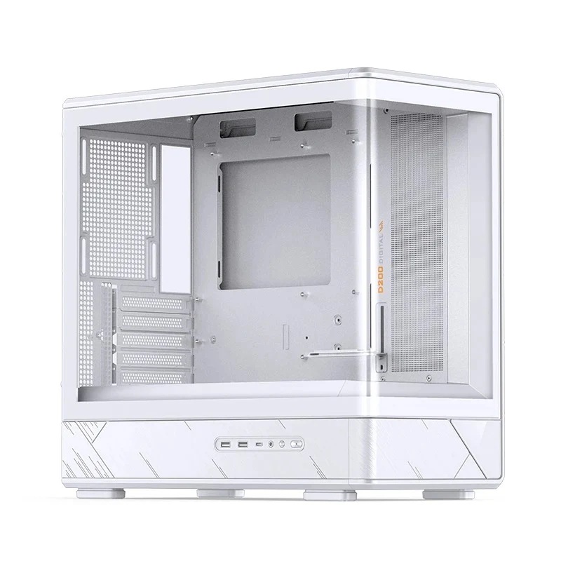 Jonsbo D200 M-ATX Computer Case (Black, White)