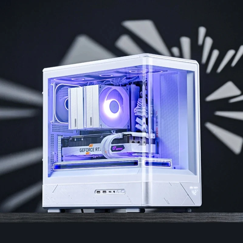 Jonsbo D200 M-ATX Computer Case (Black, White)