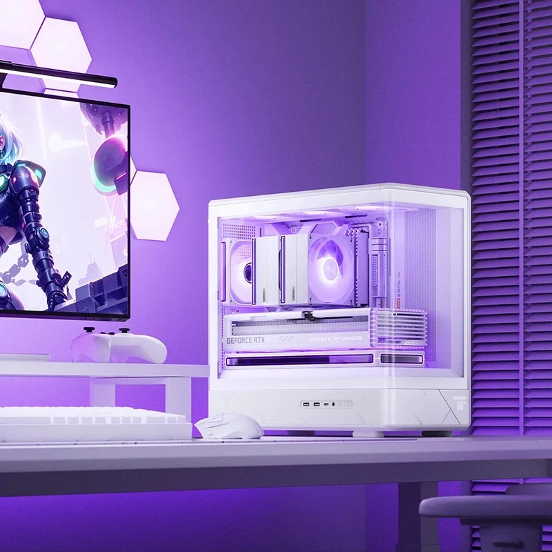 Jonsbo D200 M-ATX Computer Case (Black, White)