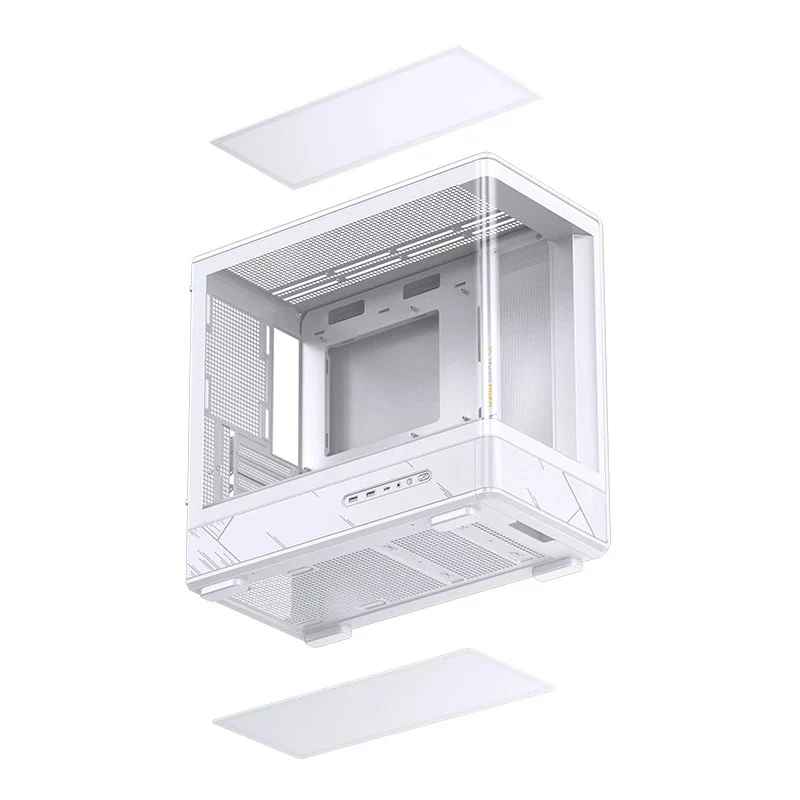Jonsbo D200 M-ATX Computer Case (Black, White)