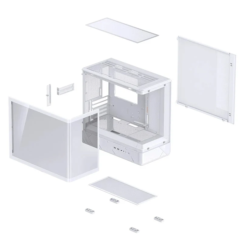 Jonsbo D200 M-ATX Computer Case (Black, White)