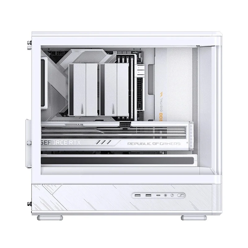 Jonsbo D200 M-ATX Computer Case (Black, White)