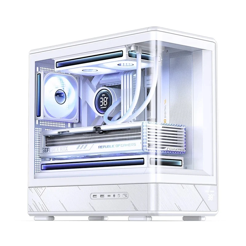 Jonsbo D200 M-ATX Computer Case (Black, White)