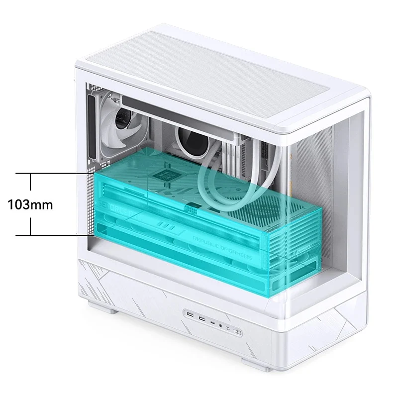 Jonsbo D200 M-ATX Computer Case (Black, White)