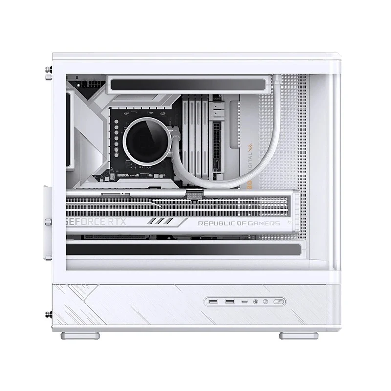 Jonsbo D200 M-ATX Computer Case (Black, White)