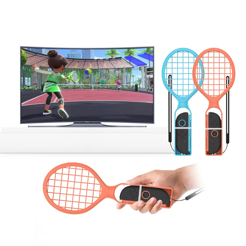 Dobe Tennis Racket for Nintendo Switch 2 / Nintendo Switch / Nintendo Switch OLED Joy-Pad (Blue/Orange) TNS-3181