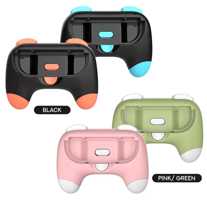 Dobe Controller Grip for Nintendo Switch 2 Joy-Pad (Black, Pink/Green) TNS-3163