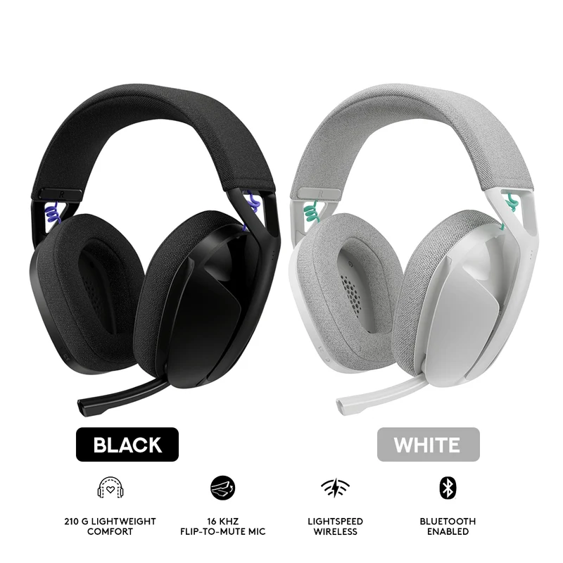 Logitech G321 LightSpeed Wireless Gaming Headset (Black, White)