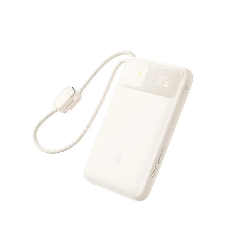 Baseus EnerFill FC11 Digital Display Power Bank with Dual Built-In USB-C Cables 10000mAh 22.5W (Cosmic Black, Beige, Galaxy Blue, Baby Pink)